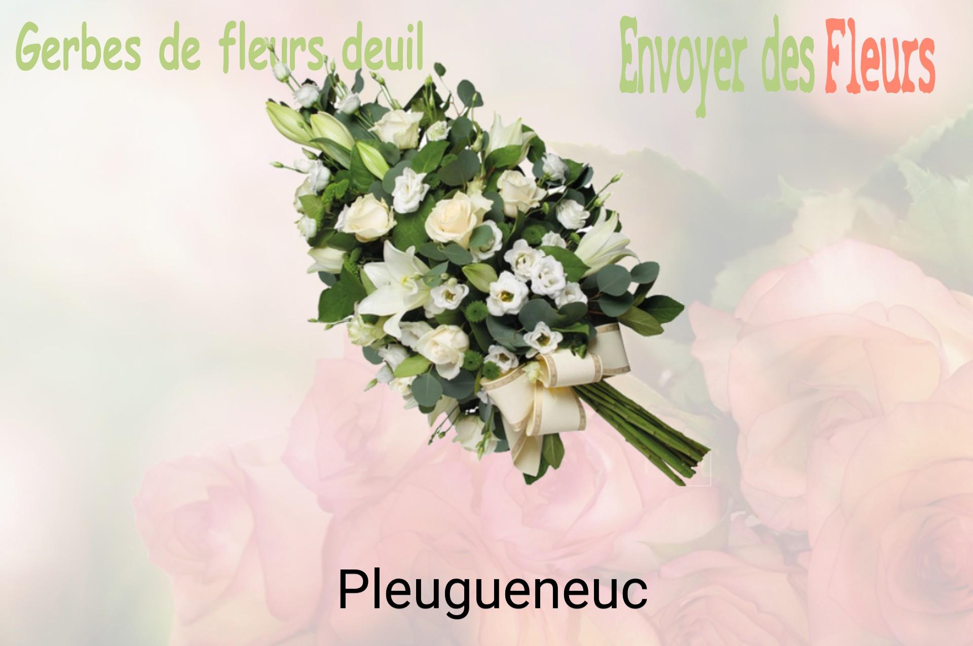 Gerbe de fleurs de deuil livrée à Pleugueneuc